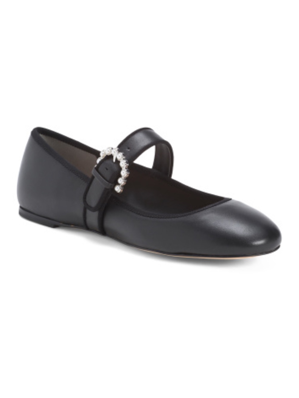 STUART WEITZMAN Leather Piper Ballet Flats